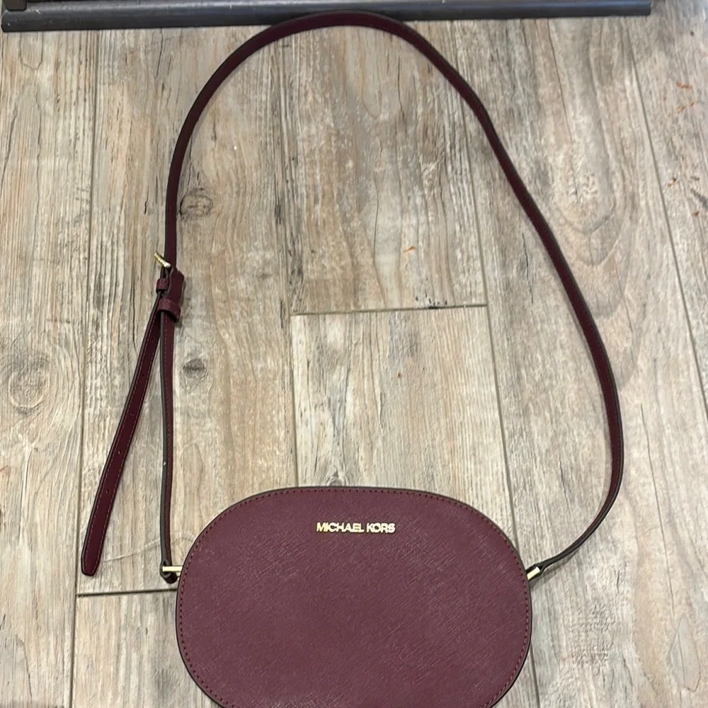 Michael Kors Red Crossbody Bag with Gold Hardware